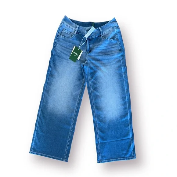 🛍️SALE🛍️ Halara Flex™ Asymmetric Low Rise Baggy Wide Leg Washed Casual Jeans - Picture 5 of 12